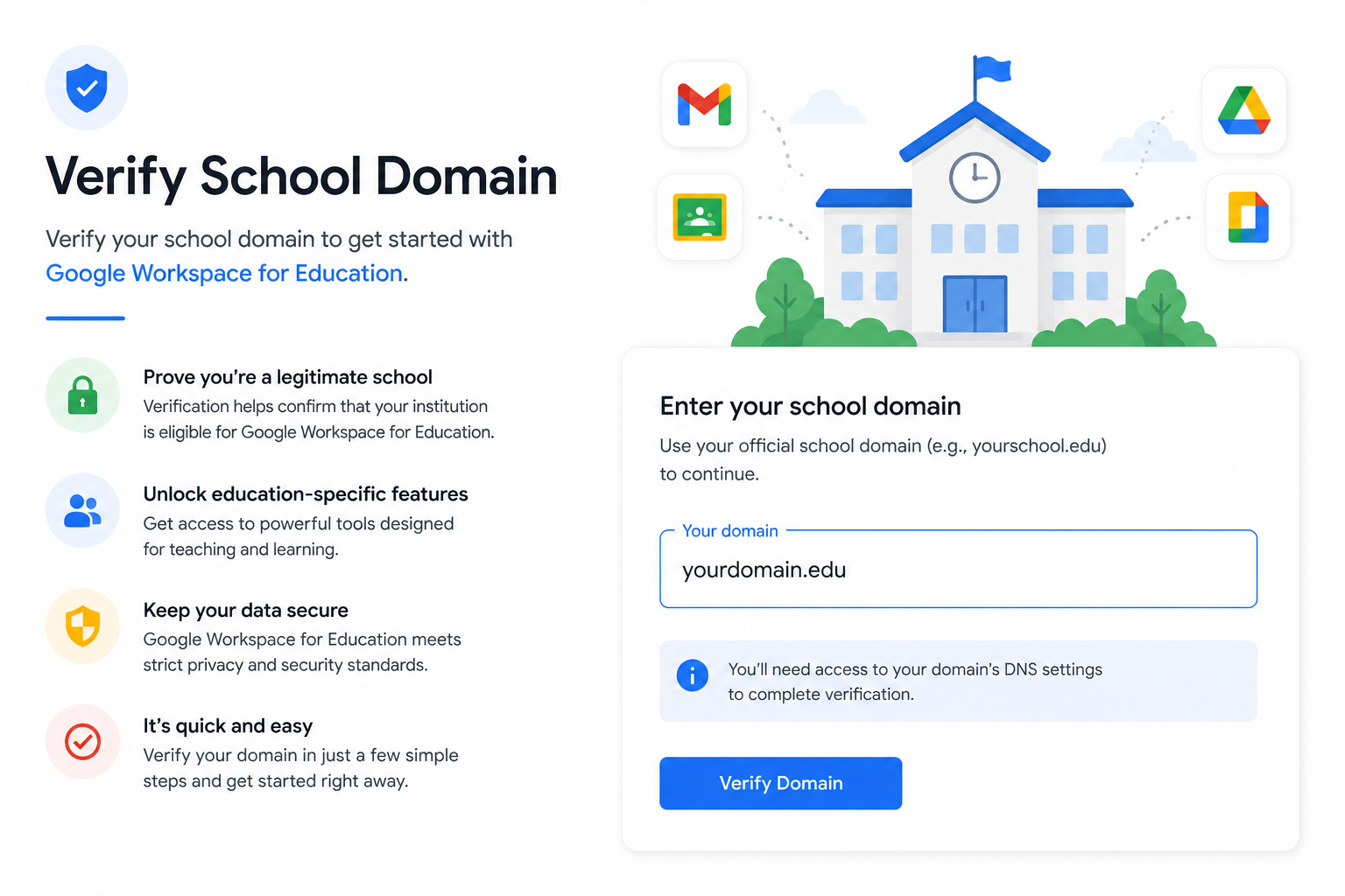 Verify School Domain