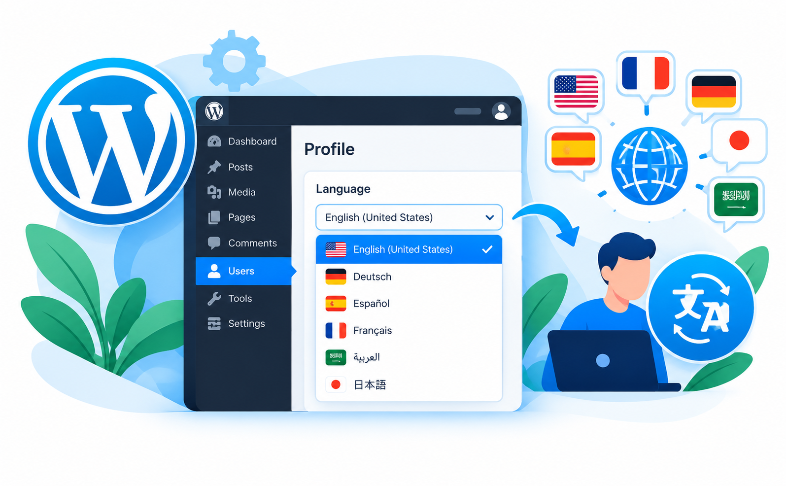How to Change Your WordPress Dashboard Language