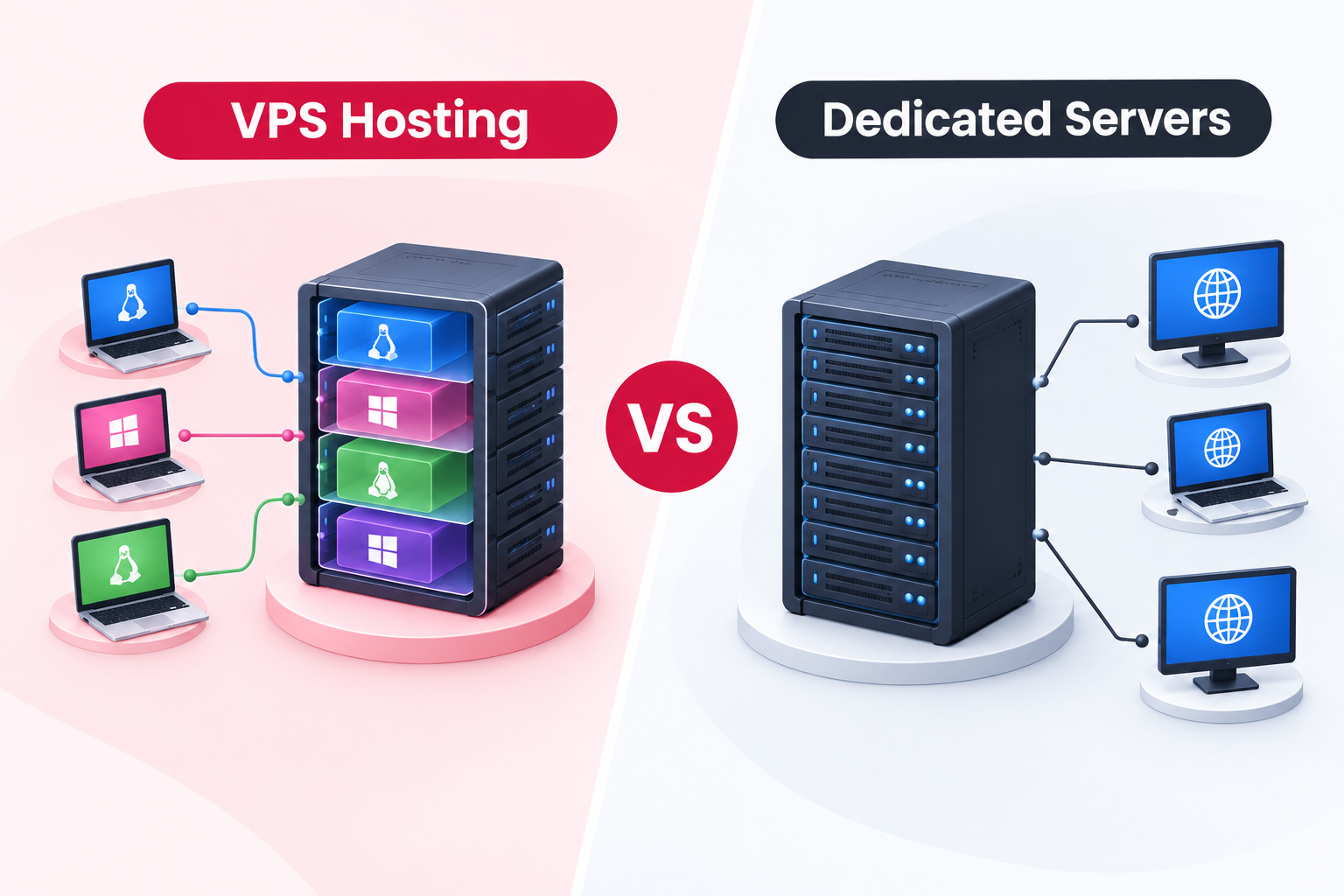VPS Hosting vs Dedicated Servers