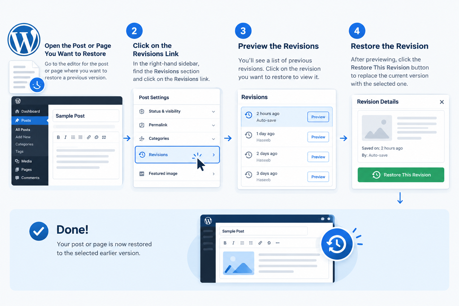 How to Restore an Earlier WordPress Revision